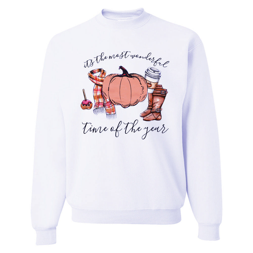 Pumpkin print hoodie