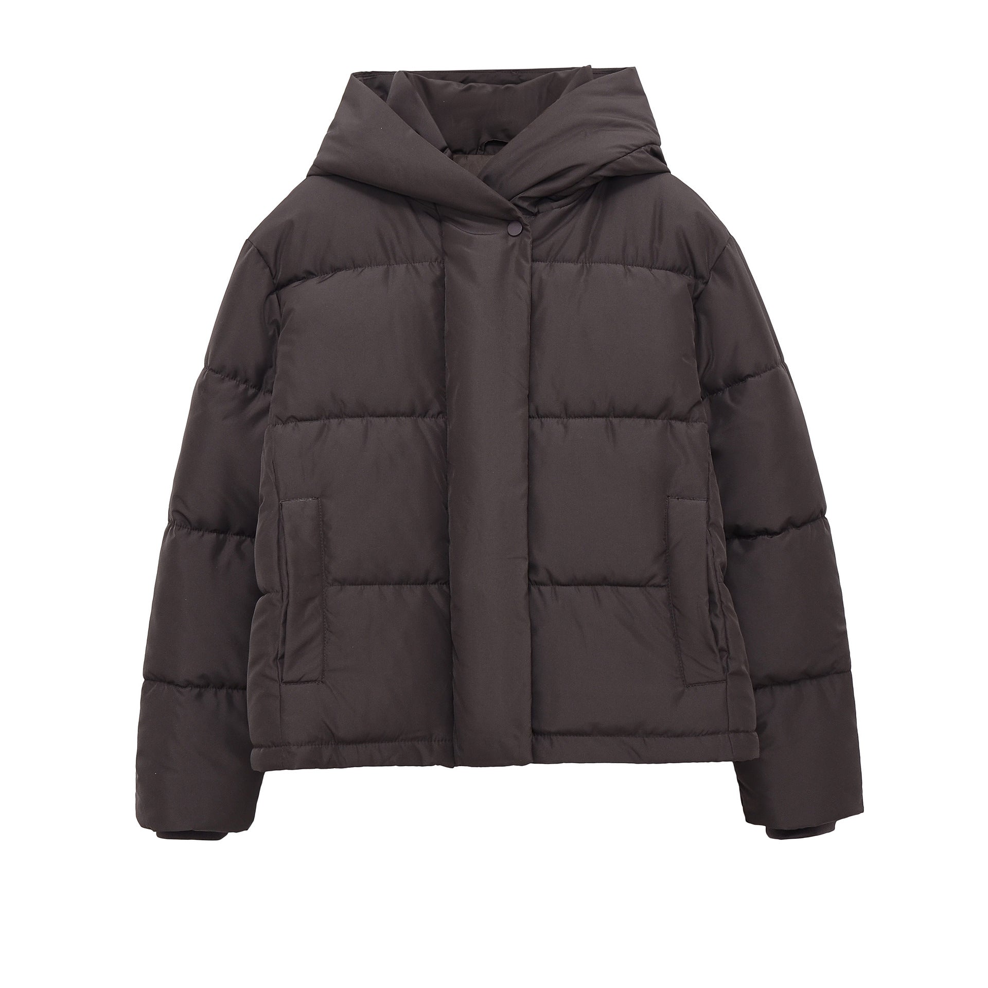 Two-tone Hooded Cotton Padded Jacketcoat