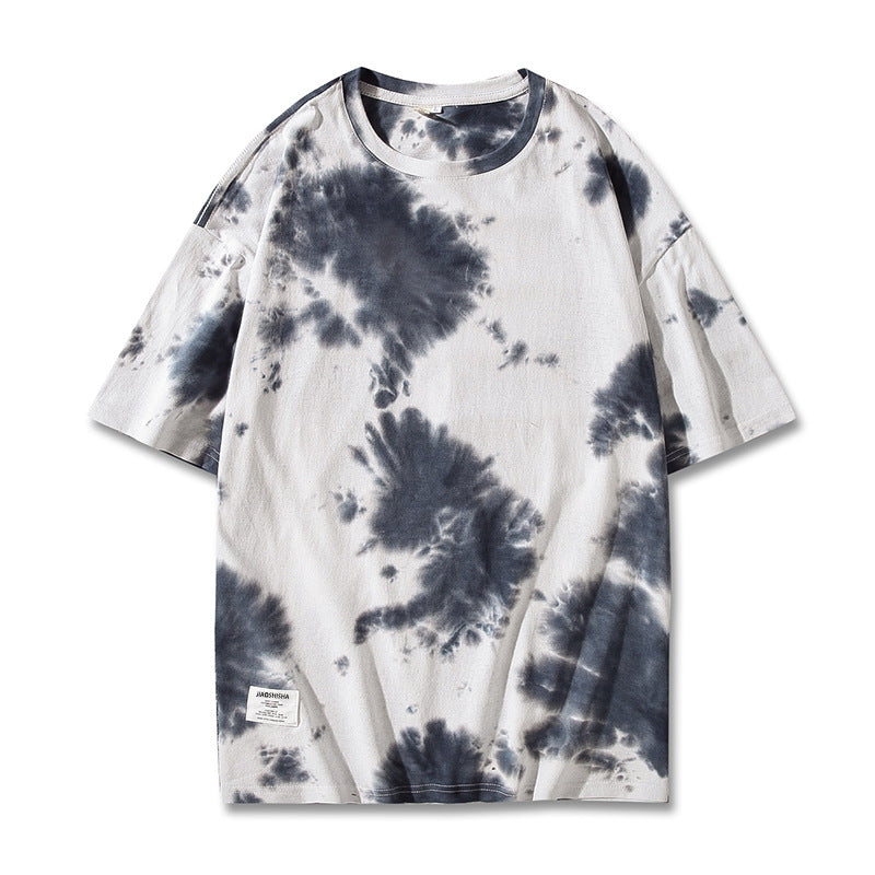 Tie-dye plus size hip hop half sleeve