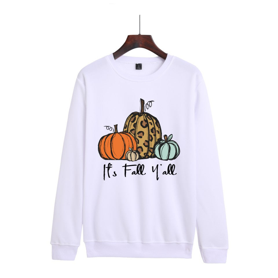 Pumpkin print hoodie