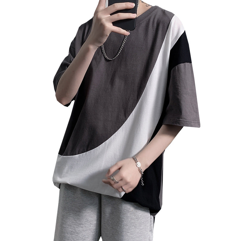 Personalized stitching short-sleeved T-shirt