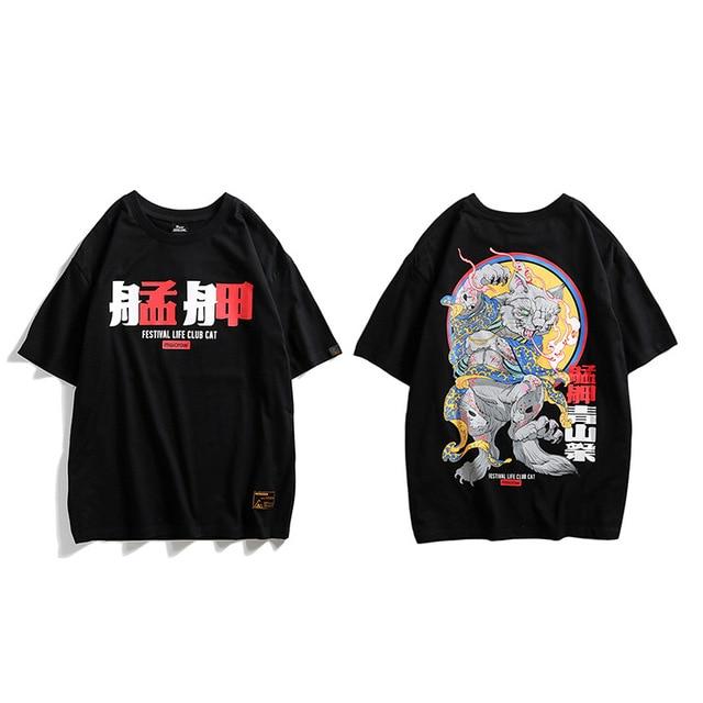 Original Street Fashion Hip Hop Loose Mammoth Print T-shirt