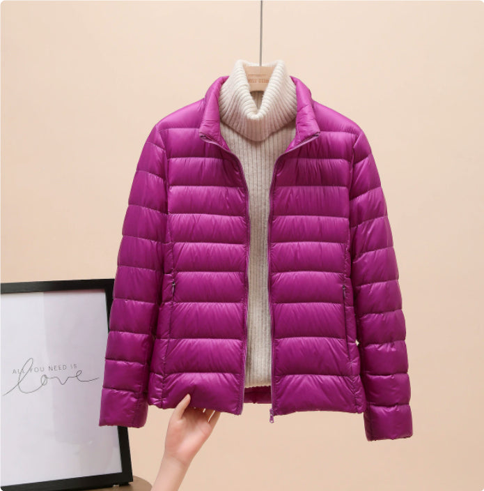 Womens Lightweight Padded Short Down Jacket