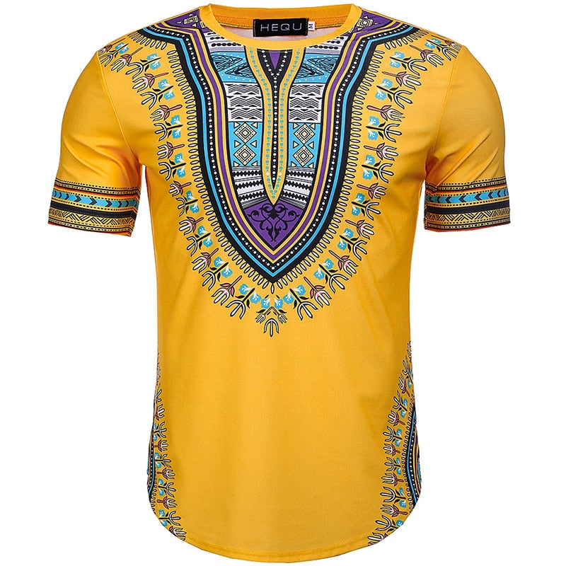 Men's printed short-sleeved shirt
