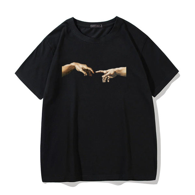 Street funny print men's T-shirt hip hop