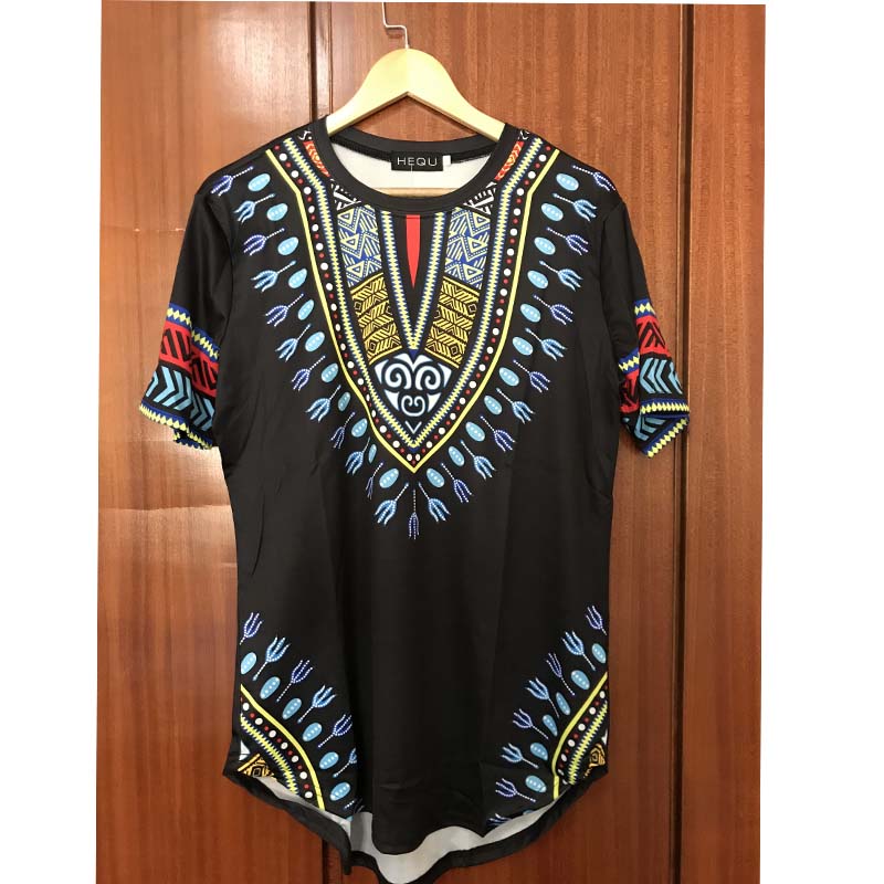 Men's printed short-sleeved shirt