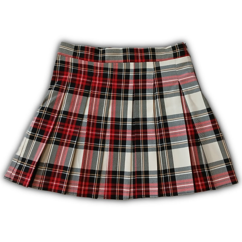 Kurzrock Im Schottenkaro, Faltenrock Aus Hochwertigem Stretch-Mischgewebe