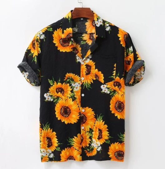 Sunflower print shirt