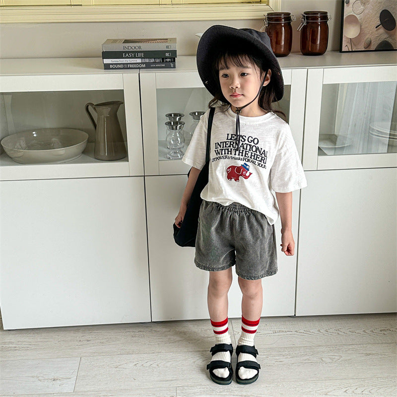 Girls Summer Denim Jeans Boys Shorts