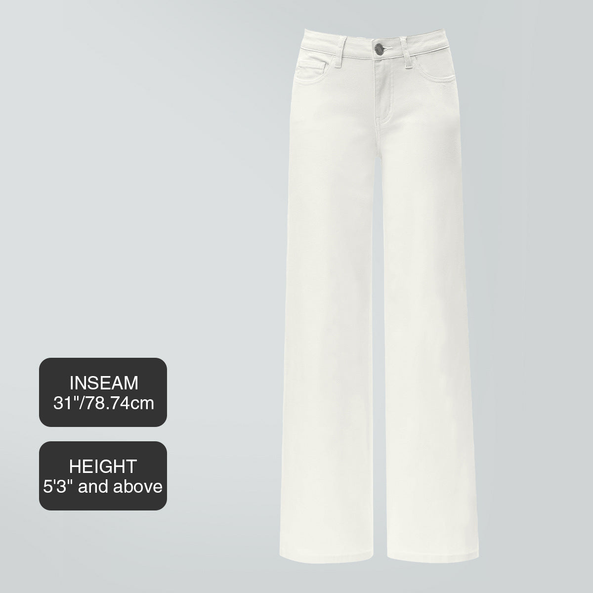 Mid-to-low-rise High-elasticity Soft Hip-lifting Wide-leg Straight Denim Jeans