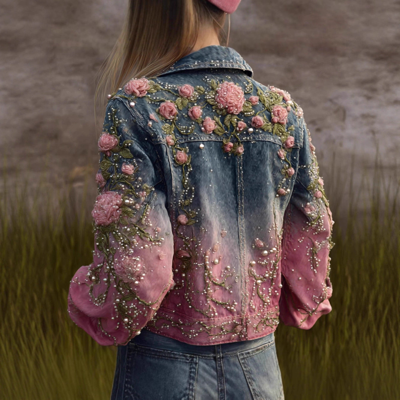 Autumn Retro Washed Long-Sleeve Denim Jacket