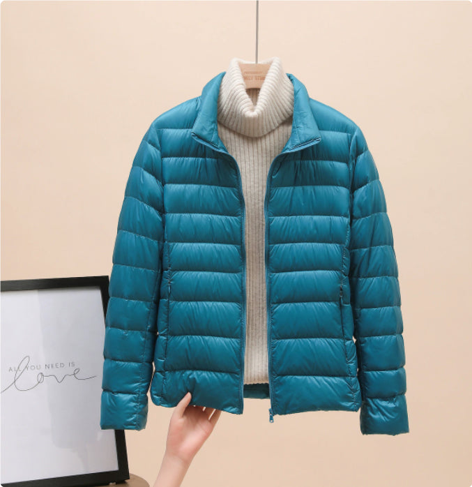 Womens Lightweight Padded Short Down Jacket